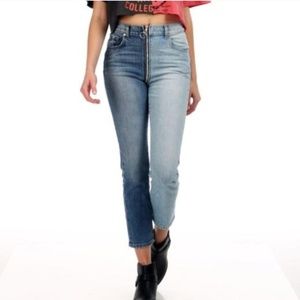 REVICE Yin Yang Colorblock Crop Jeans 28 NWOT